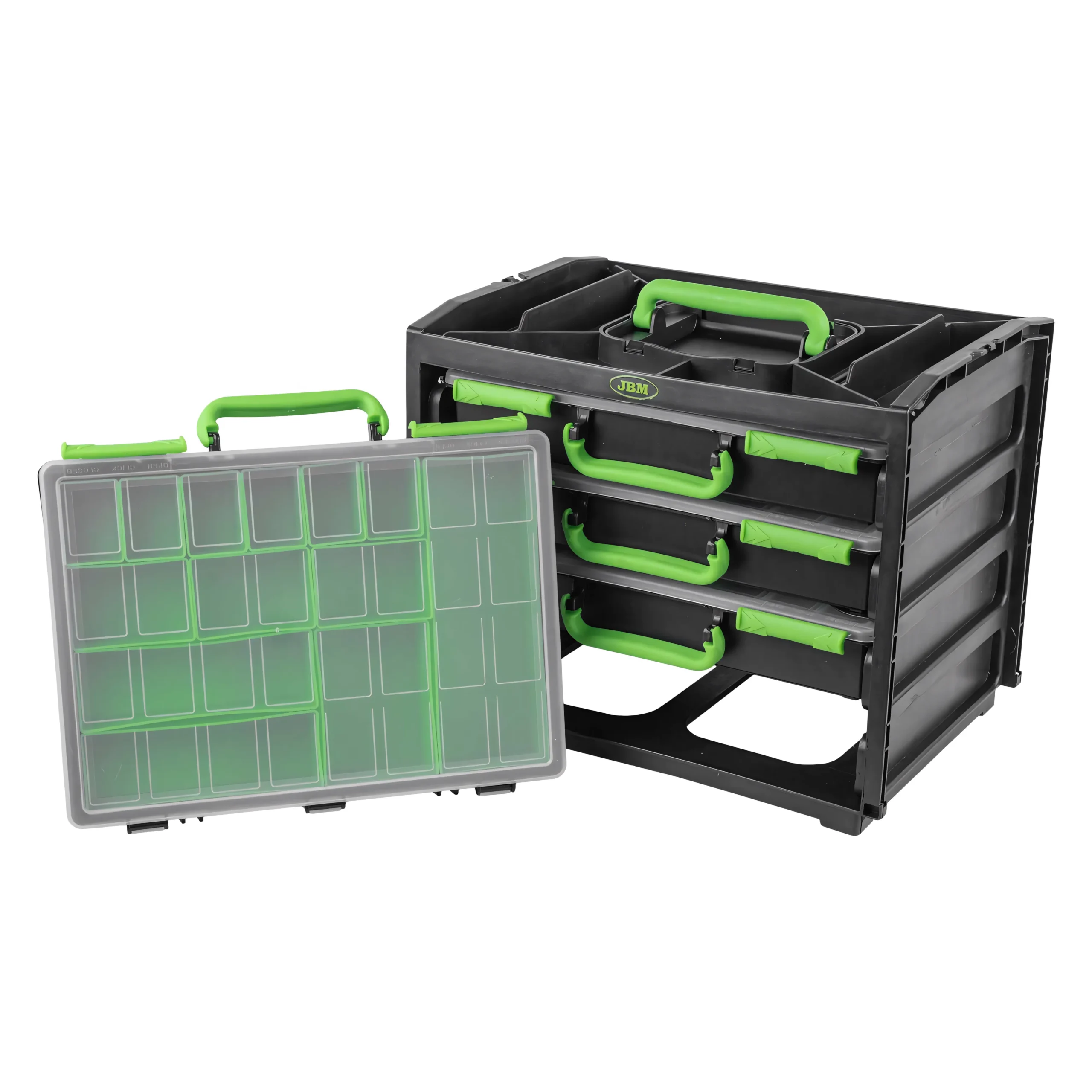 Caja con 4 maletines de plástico extraíbles JBM 54969 - Imagen 4