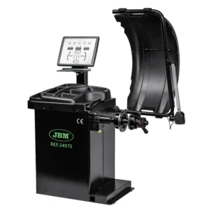 Equilibradora de ruedas digital con pedal de freno y laser JBM 54970