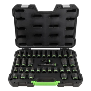 Set de 34 piezas de impacto con 16 vasos largos de 1/2" hexagonales + adaptadores JBM 55016