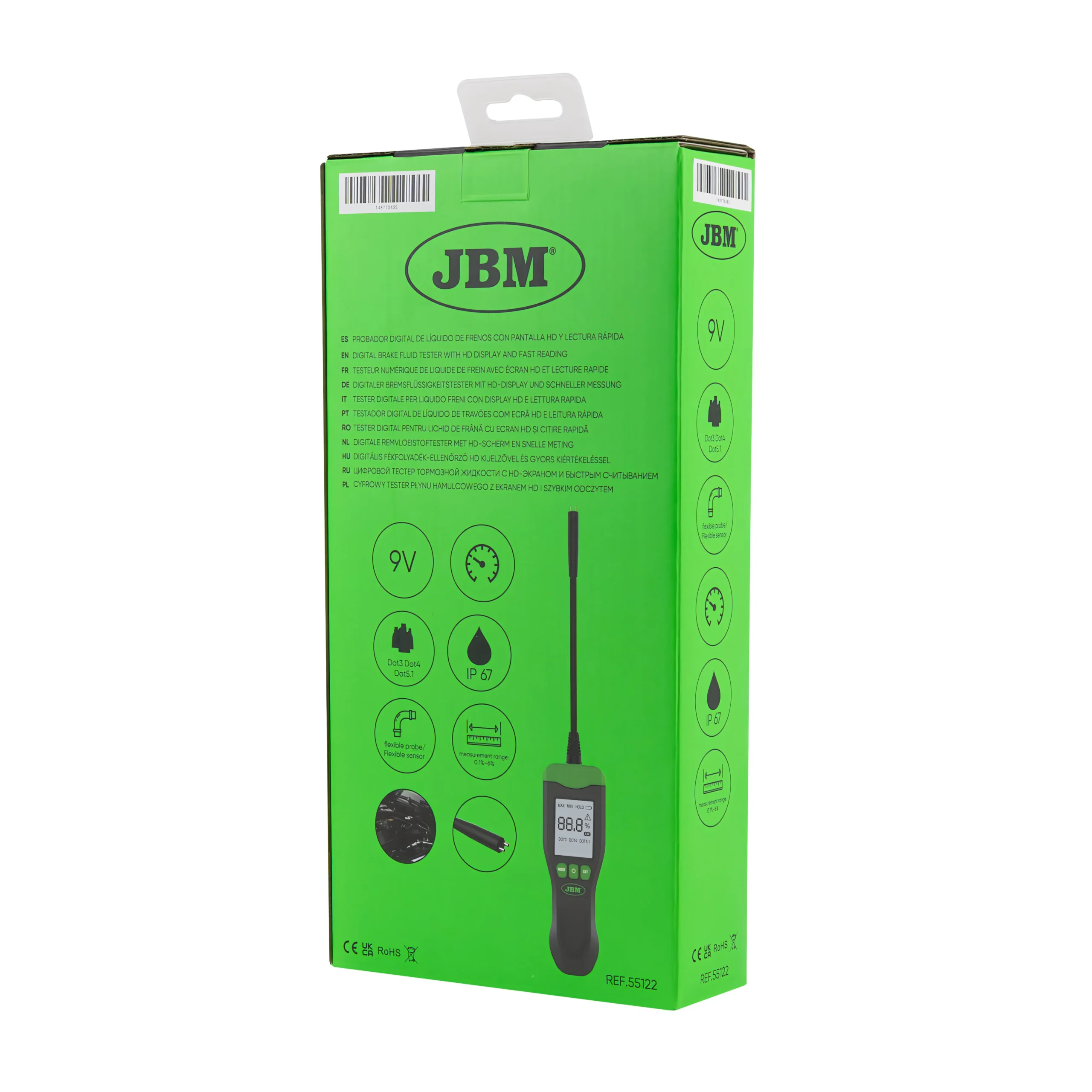 Probador digital de líquido de frenos con pantalla hd y lectura rápida JBM 55122 - Imagen 4