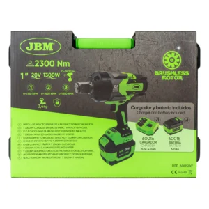 Pistola de impacto brushless a batería 1" 2300nm con maletín JBM 60050C - Imagen 5