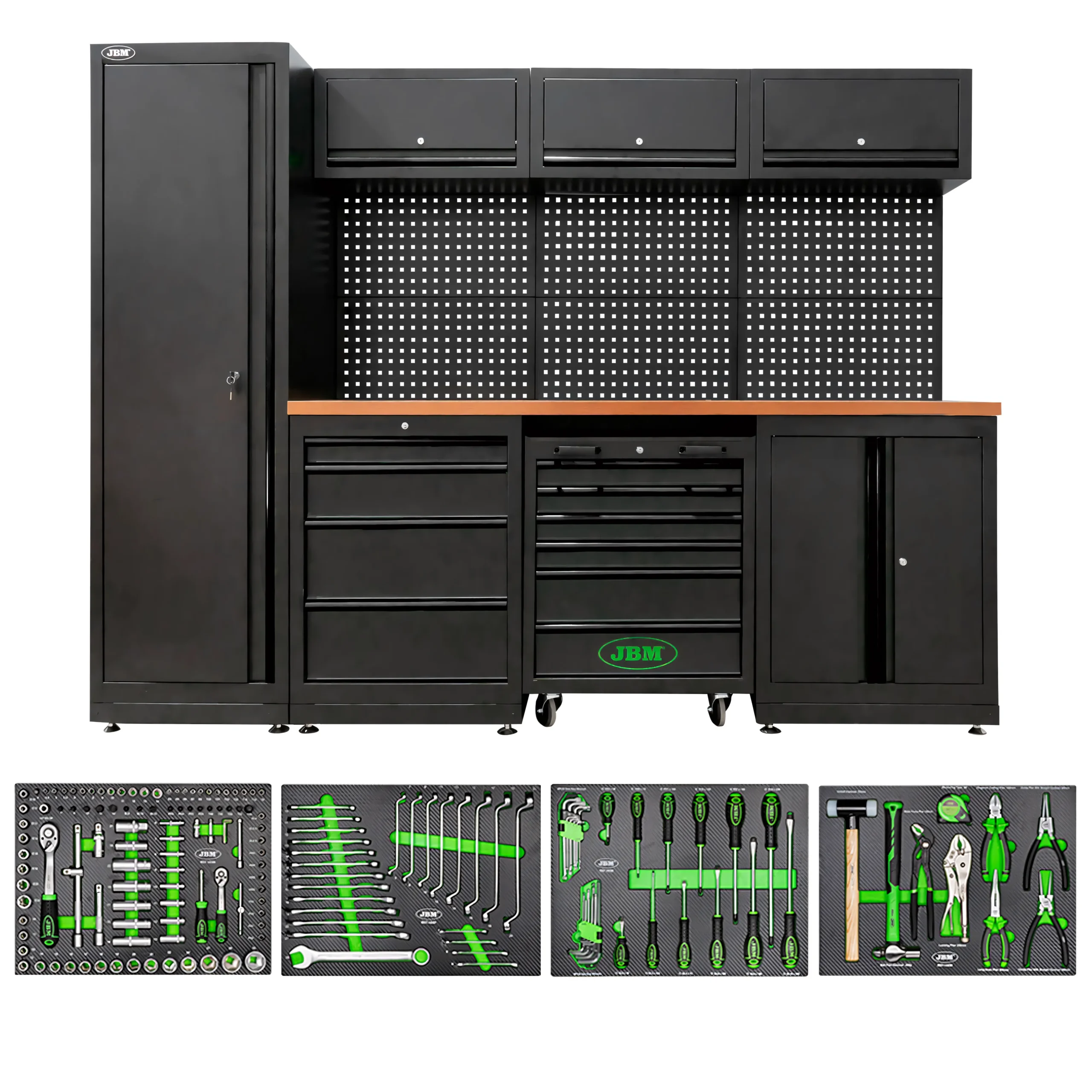 Conjunto de muebles modulares (18 pcs) - negro JBM SERIE446K