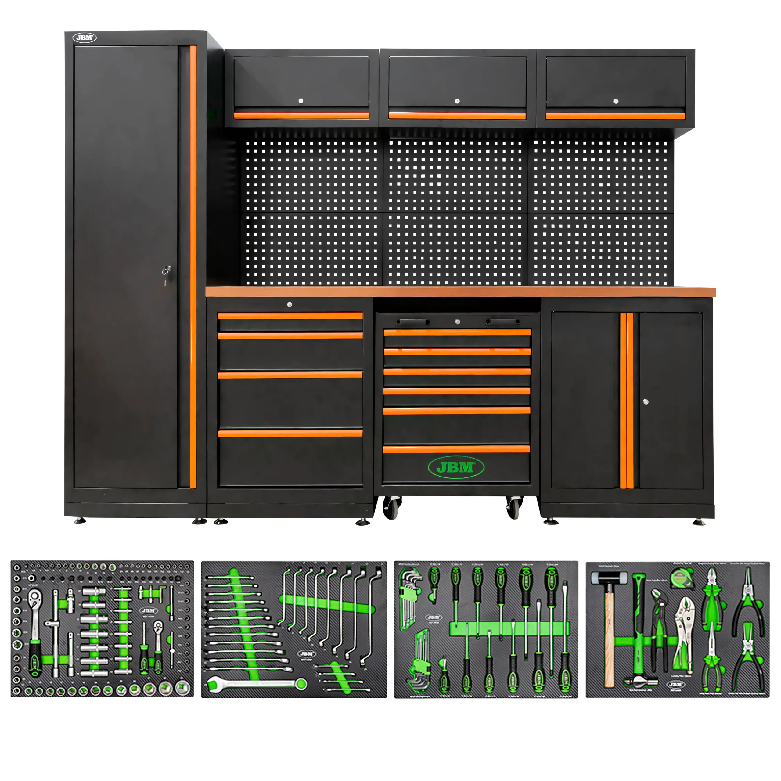 Conjunto de muebles modulares (18 pcs) - naranja JBM SERIE446O