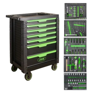 Carro de herramientas de 7 cajones equipado con 276 piezas JBM SERIE489