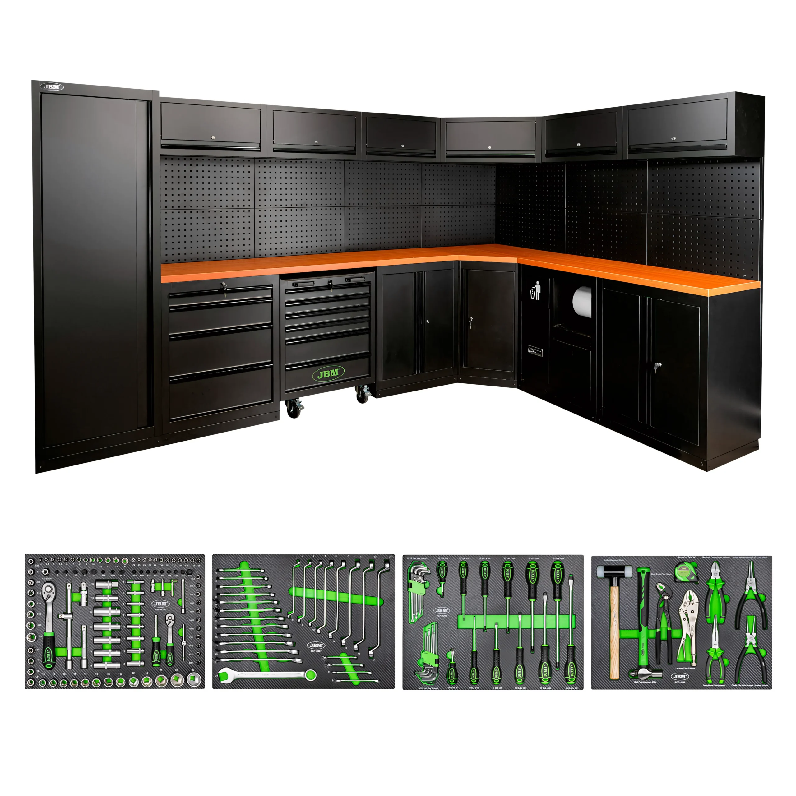 Conjunto de muebles modulares (43pcs) - negro JBM SERIE565K