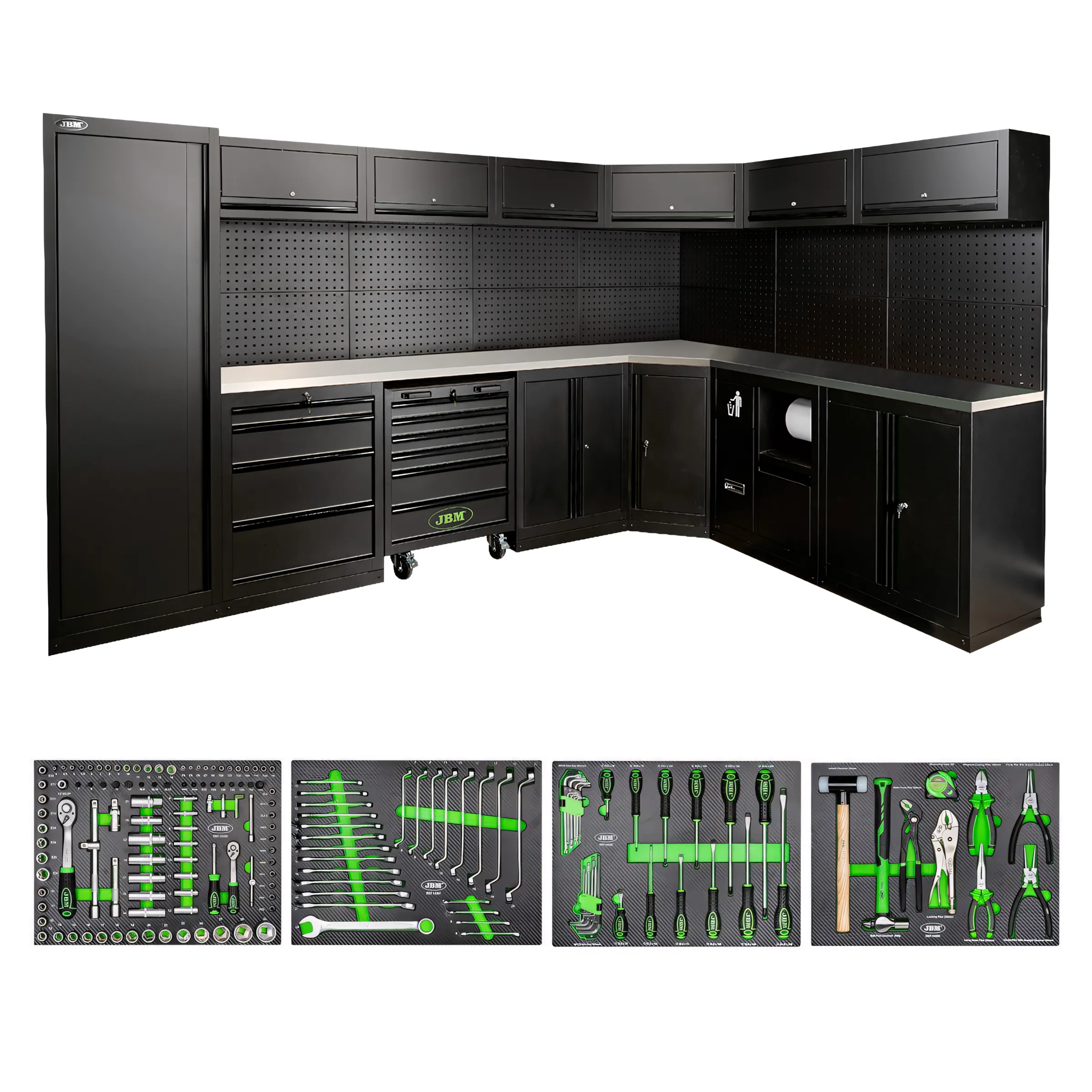 Conjunto de muebles modulares (43pcs) - negro JBM SERIE587K