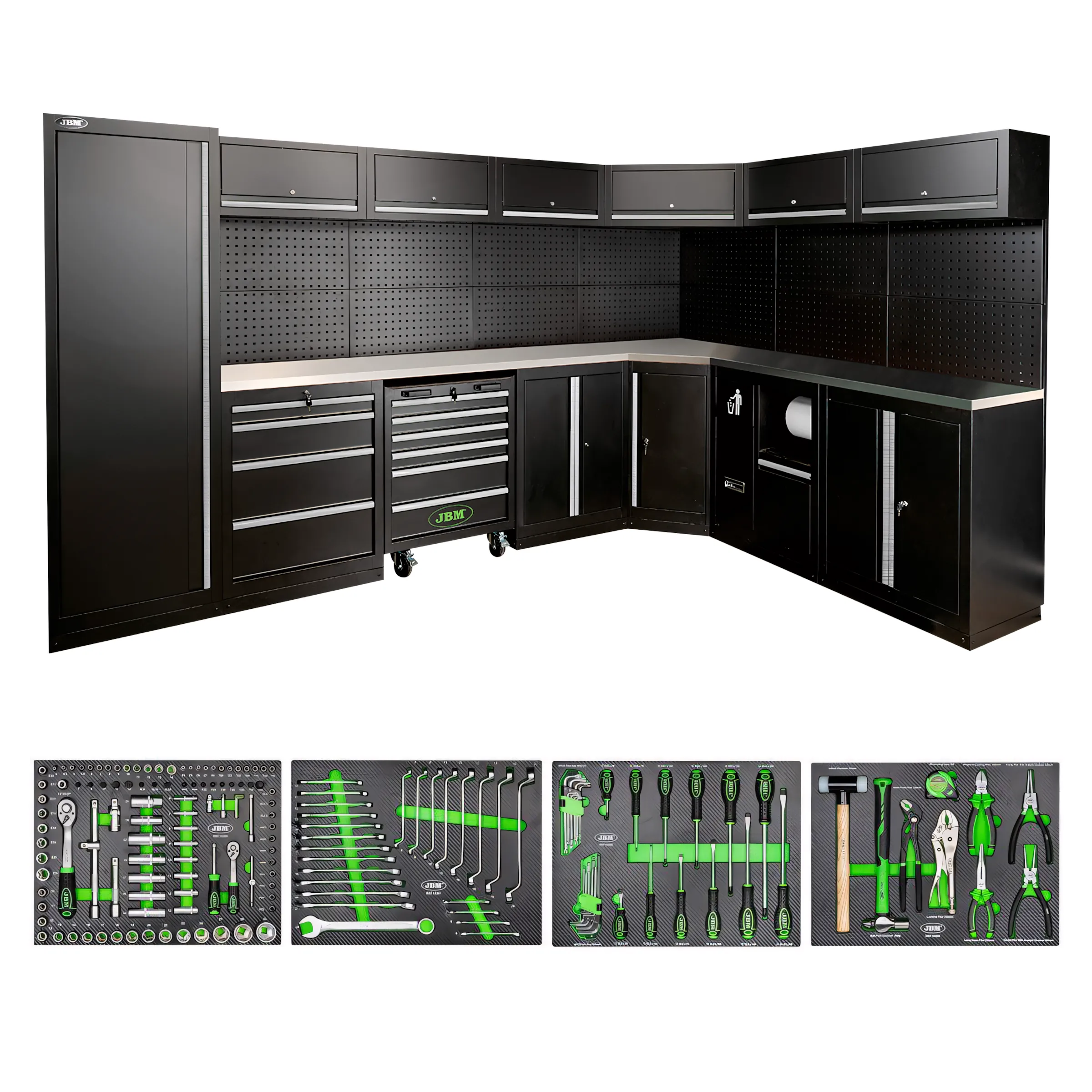 Conjunto de muebles modulares (43pcs) - plata JBM SERIE587S