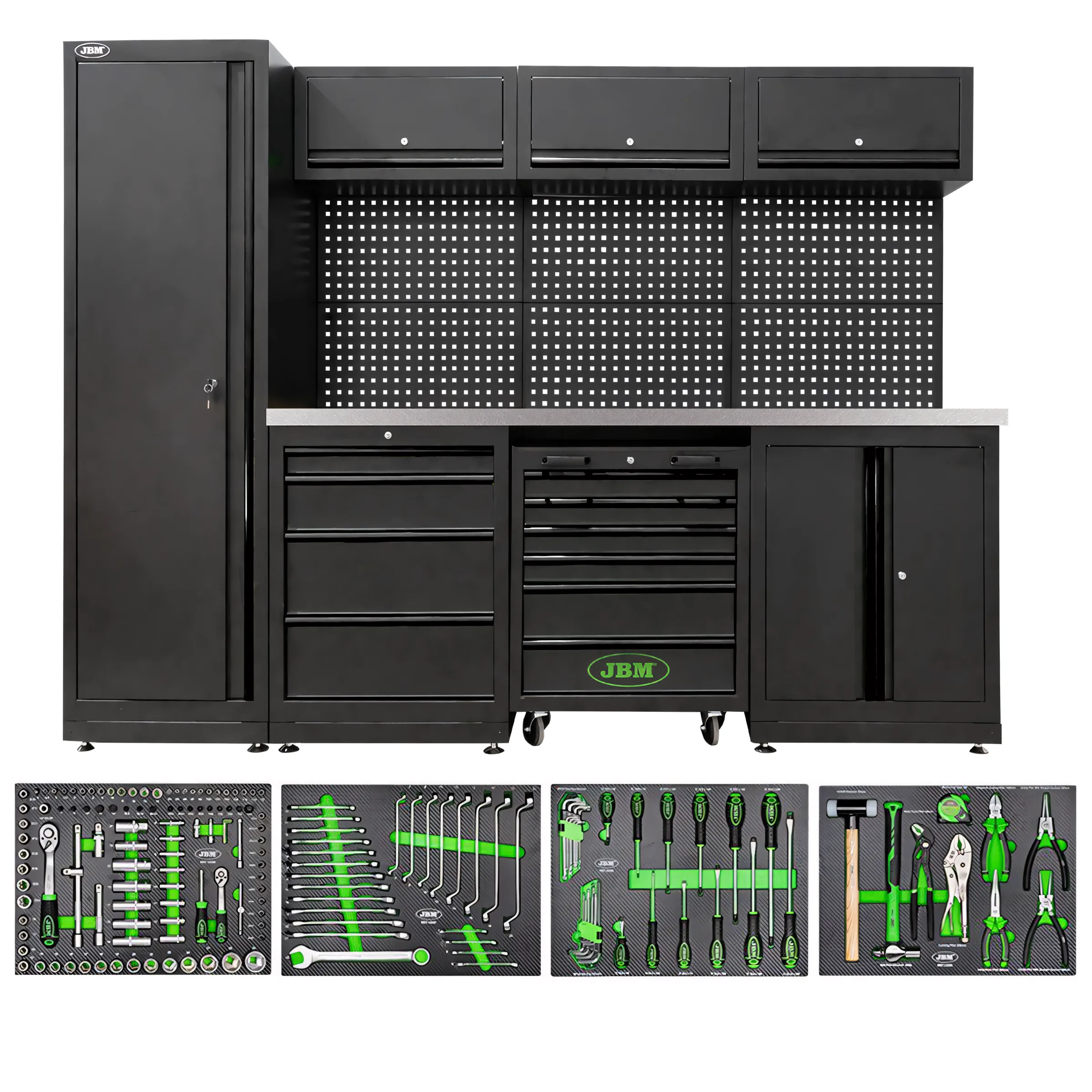 Conjunto de muebles modulares (18 pcs) - negro JBM SERIE588K