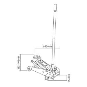 Gato hidráulico carretilla 3.5t JBM 50818 - Imagen 7
