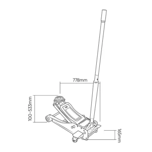 Gato hidráulico carretilla con pedal 3t JBM 53422 - Imagen 6