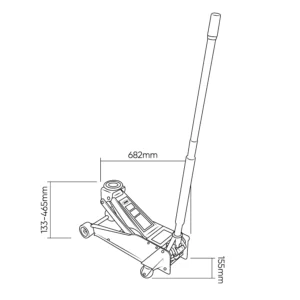 Gato hidráulico con sistema de subida rápida 3t JBM 53725 - Imagen 6