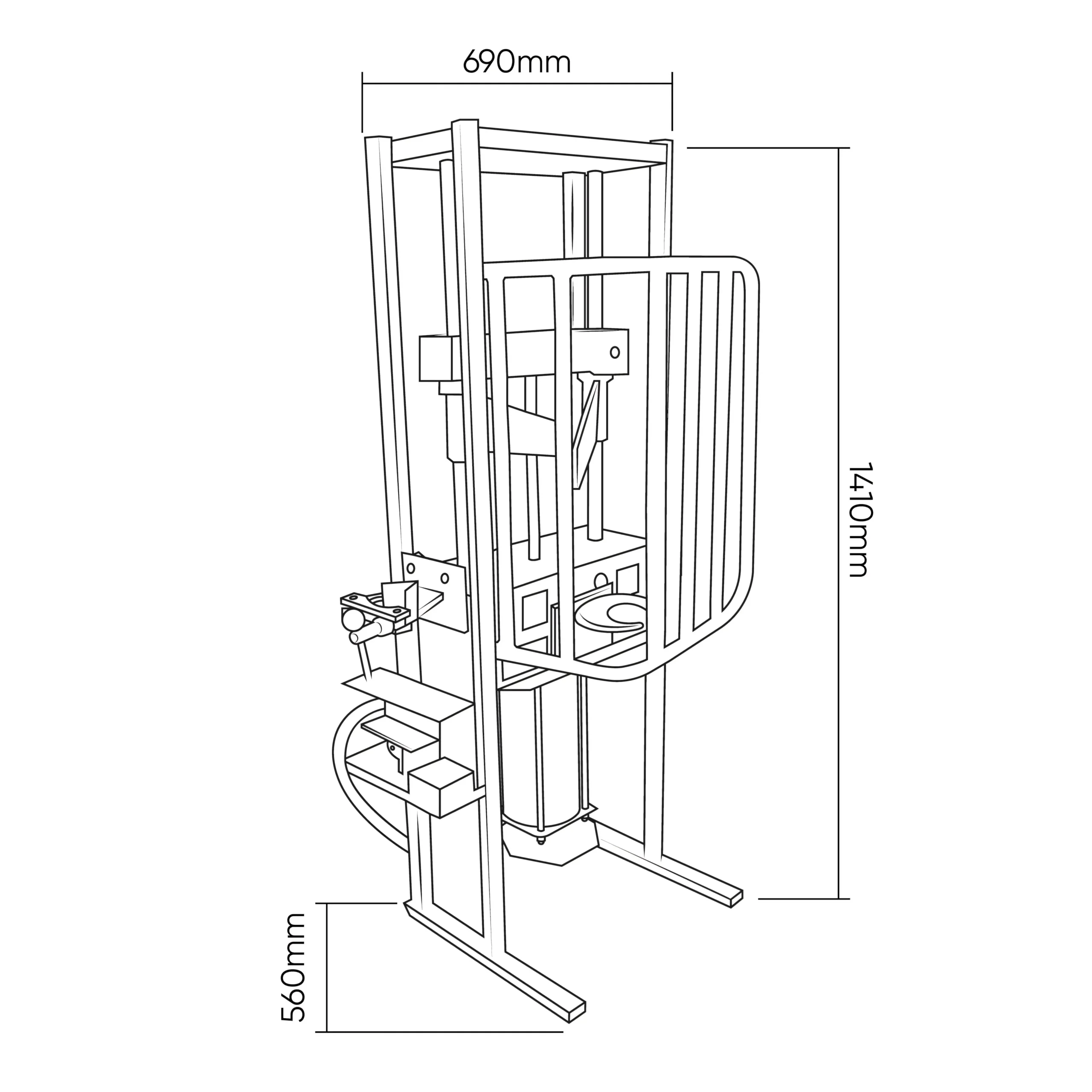 Compresor de muelles neumático 1t JBM 53742 - Imagen 6