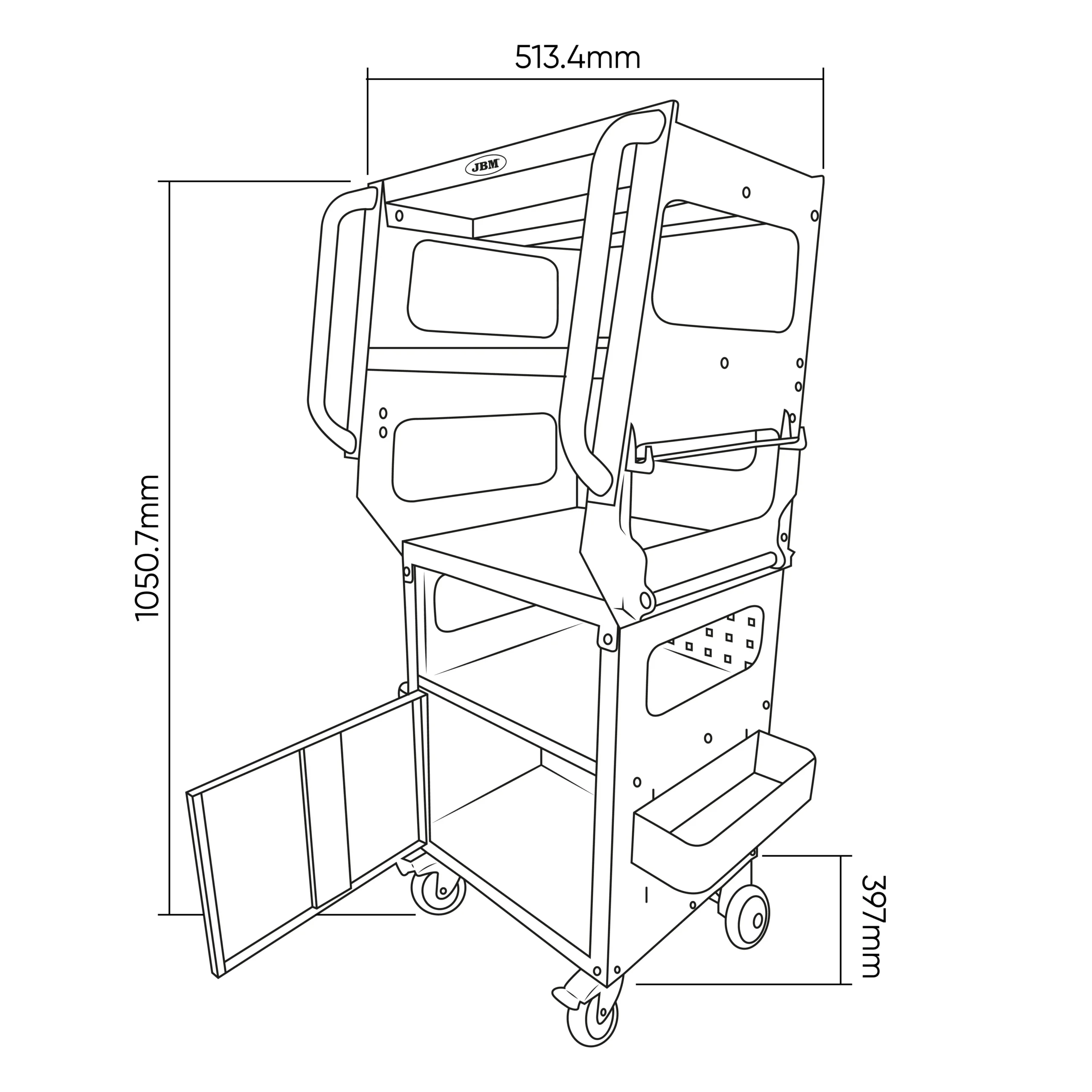 Carro para diagnóstico JBM 54388 - Imagen 6